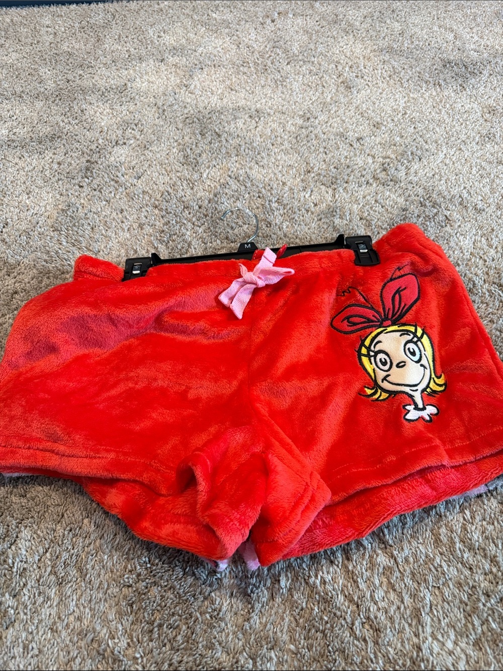 NWOT grinch and Cyndi Lou women’s size medium flannel boxer pajamas